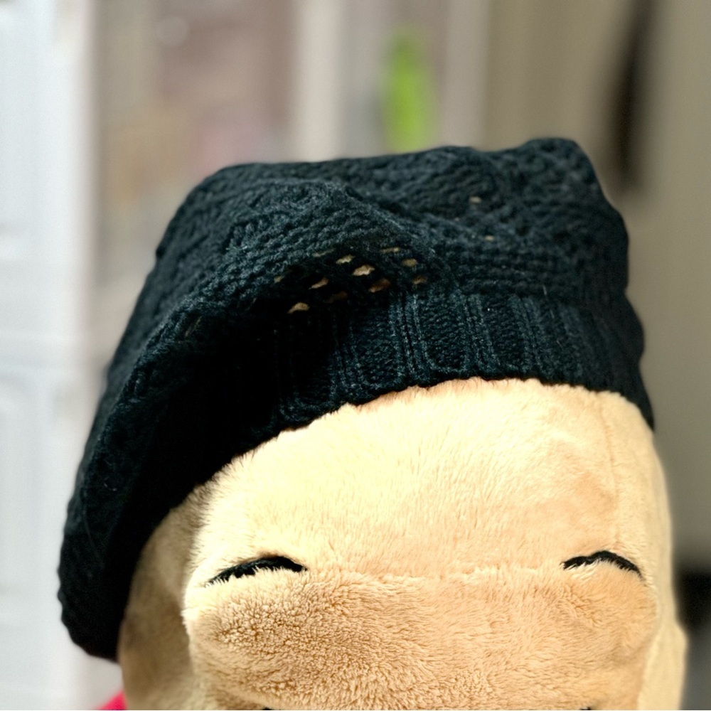 Peter Grimm Black Knit Beret